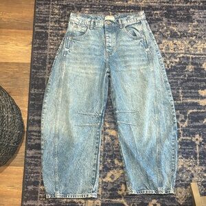 Free People Relaxed Fit Light Blue Jeans